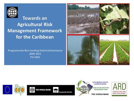 + Programmatic Non Lending Technical Assistance 2009-2011 P117601 Towards an Agricultural Risk Management Framework for the Caribbean.