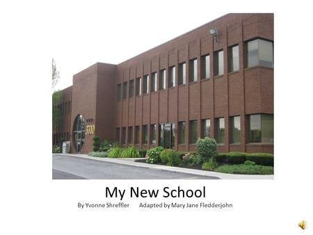 My New School By Yvonne Shreffler Adapted by Mary Jane Fledderjohn.