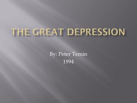 By: Peter Temin 1994.  “This history of the Great Depression…describes real and imagined causes of the depression, bank failures and deflation, the Fed.