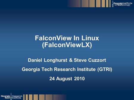 FalconView In Linux (FalconViewLX)