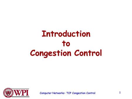 Introduction to Congestion Control