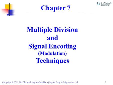 Chapter 7 Multiple Division and Signal Encoding Techniques