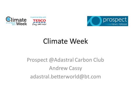 Climate Week Carbon Club Andrew Cassy