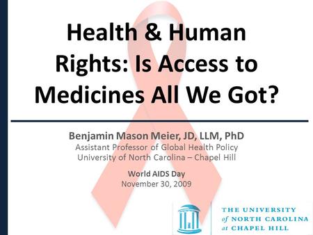 Health & Human Rights: Is Access to Medicines All We Got?