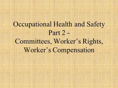 occupational health and safety powerpoint presentation south africa