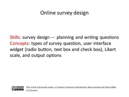 presentation on questionnaire