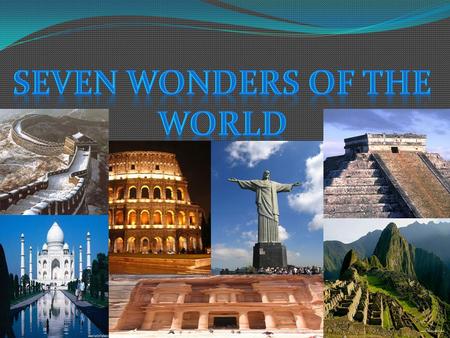 seven wonders of the world ppt presentation free download