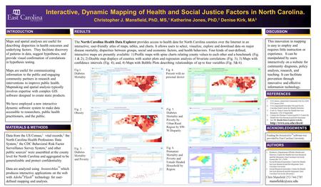 INTRODUCTIONRESULTS REFERENCES Interactive, Dynamic Mapping of Health and Social Justice Factors in North Carolina. Christopher J. Mansfield, PhD, MS,