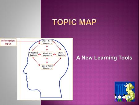 A New Learning Tools. Topic Maps is a standard for the representation and interchange of knowledge, with an emphasis on the findability of information.