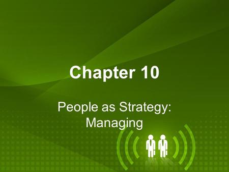 People as Strategy: Managing