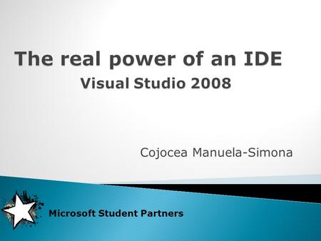 Cojocea Manuela-Simona Microsoft Student Partners.