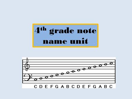 4th grade note name unit.