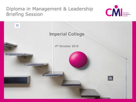 Diploma in Management & Leadership Briefing Session