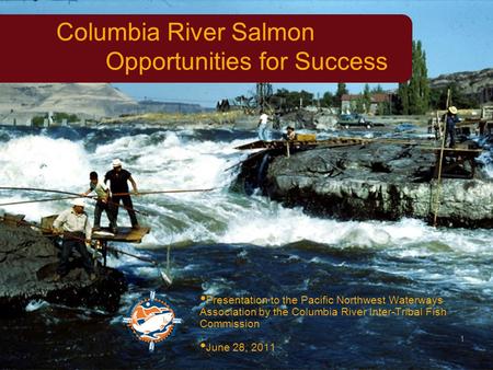 1 Columbia River Salmon Opportunities for Success Presentation to the Pacific Northwest Waterways Association by the Columbia River Inter-Tribal Fish Commission.