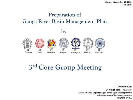 Preparation of Ganga River Basin Management Plan