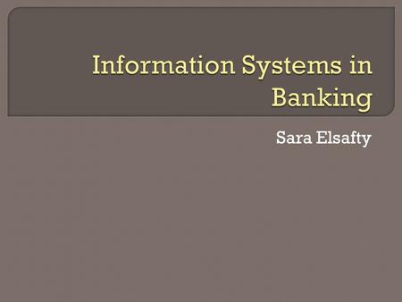 Sara Elsafty.  A combination of hardware, software, infrastructure and trained personnel organized to facilitate planning, control, coordination, and.