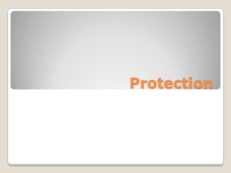 Protection. Goals of Protection Operating system consists of a collection of objects, hardware or software Each object has a unique name and can be accessed.