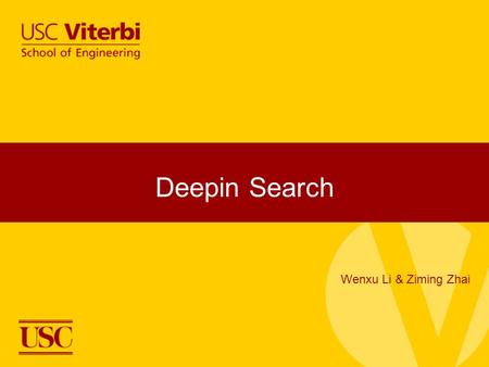Wenxu Li & Ziming Zhai Deepin Search. Motivation Google gives you the best results for everyone, but maybe not the best for you. Besides keyword match,