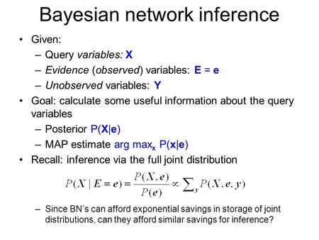 Bayesian network inference