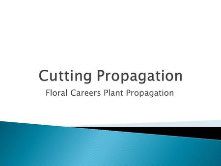 Floral Careers Plant Propagation.  Meristematic: these are composed of actively dividing cells and are responsible for plant growth. ◦ apical meristems.