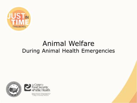 Animal Welfare During Animal Health Emergencies. Animal Welfare ●Ethical responsibility ●Ensuring animal well being ●Physical and mental ●Consideration.
