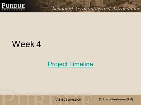 AAE450 Spring 2009 Week 4 Project Timeline [Solomon Westerman] [PM]