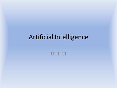 powerpoint presentation on artificial intelligence pdf