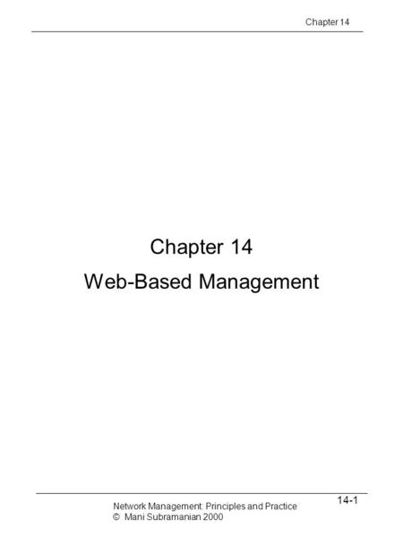 Chapter 14 Web-Based Management 14-1 Chapter 14