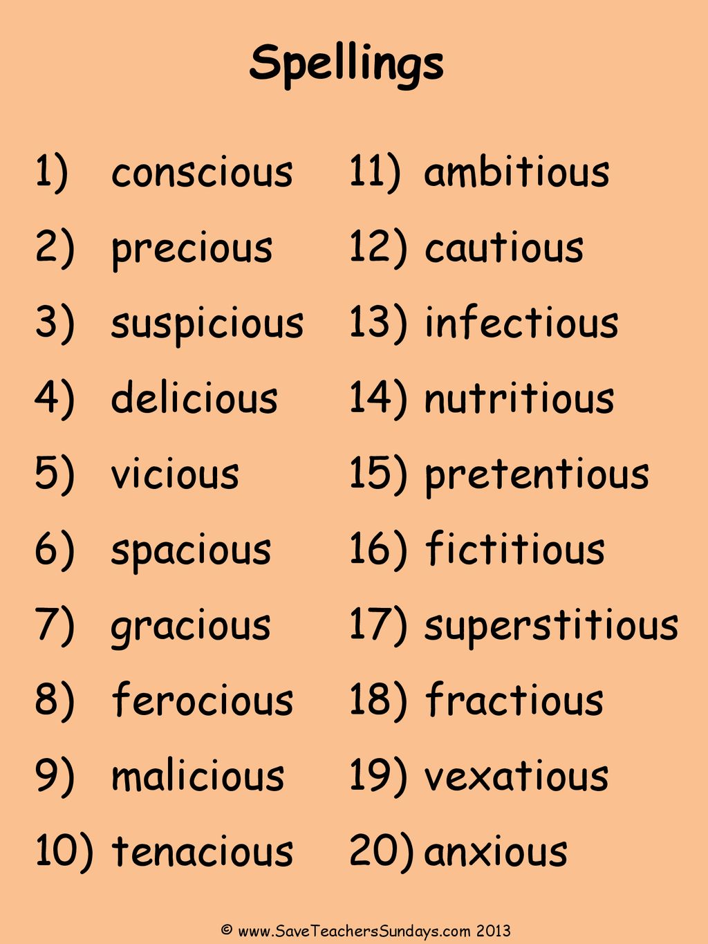 Spellings Conscious Precious Suspicious Delicious Vicious Spacious Ppt Download Spellings Conscious Precious Suspicious Delicious Vicious Spacious Ppt Download