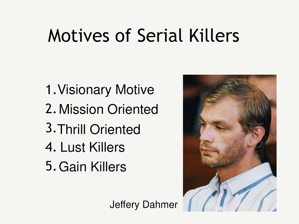 What are four motives of serial killers according to the FBI?