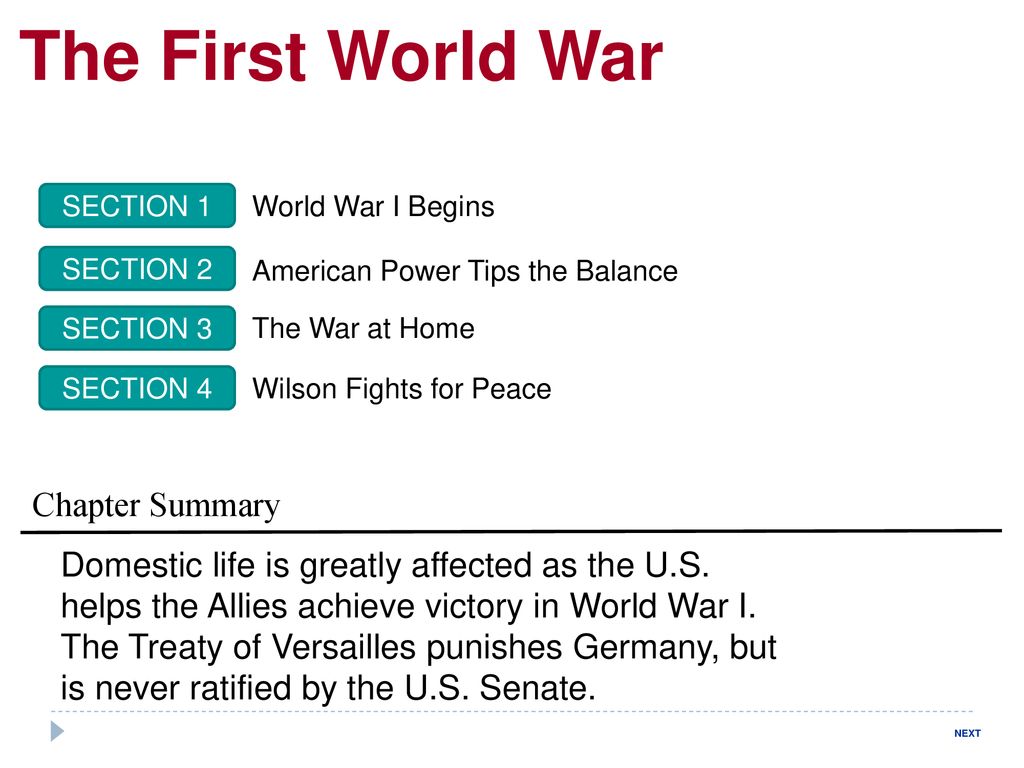 The First World War Chapter Summary - ppt download