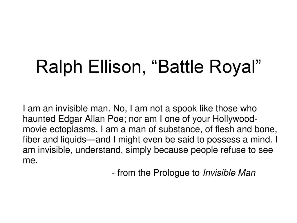 battle royal ralph ellison questions