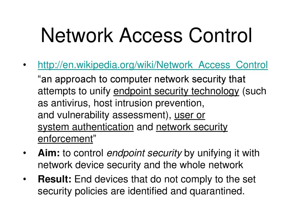 Network Access Control - ppt download