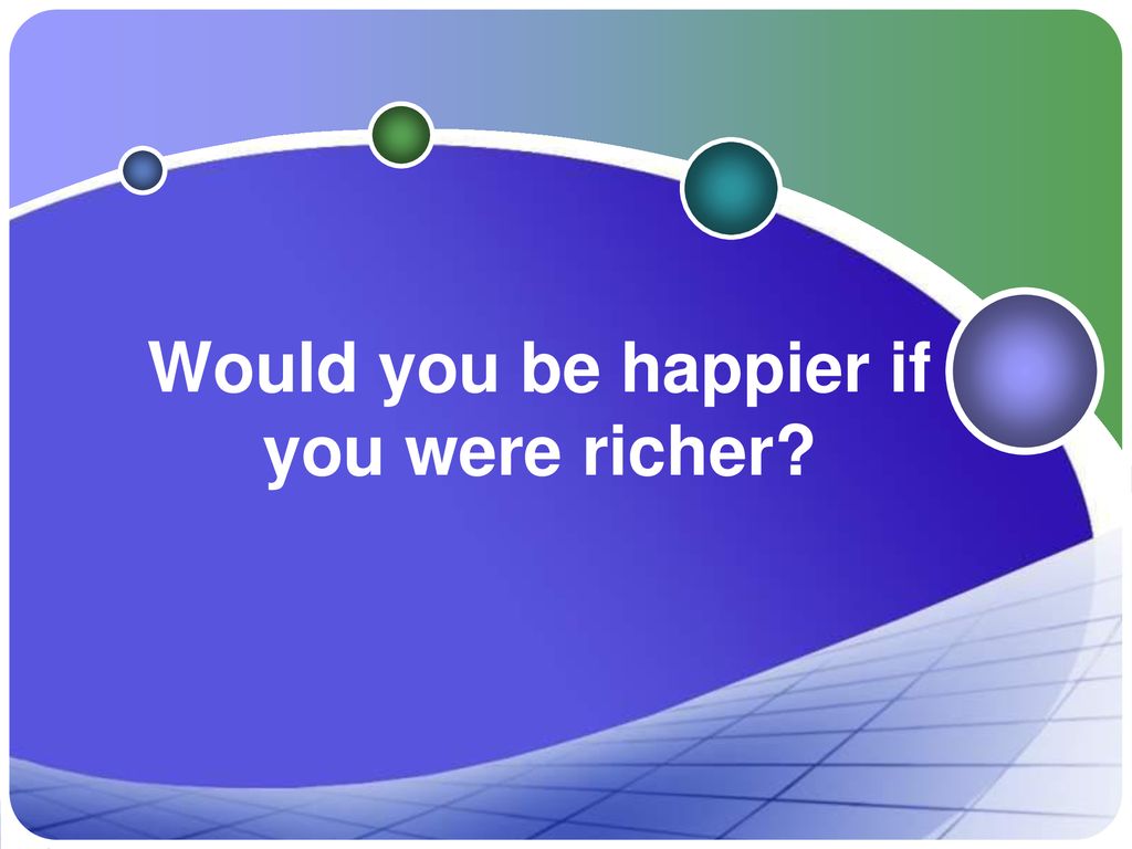 Are you happier if you are richer?