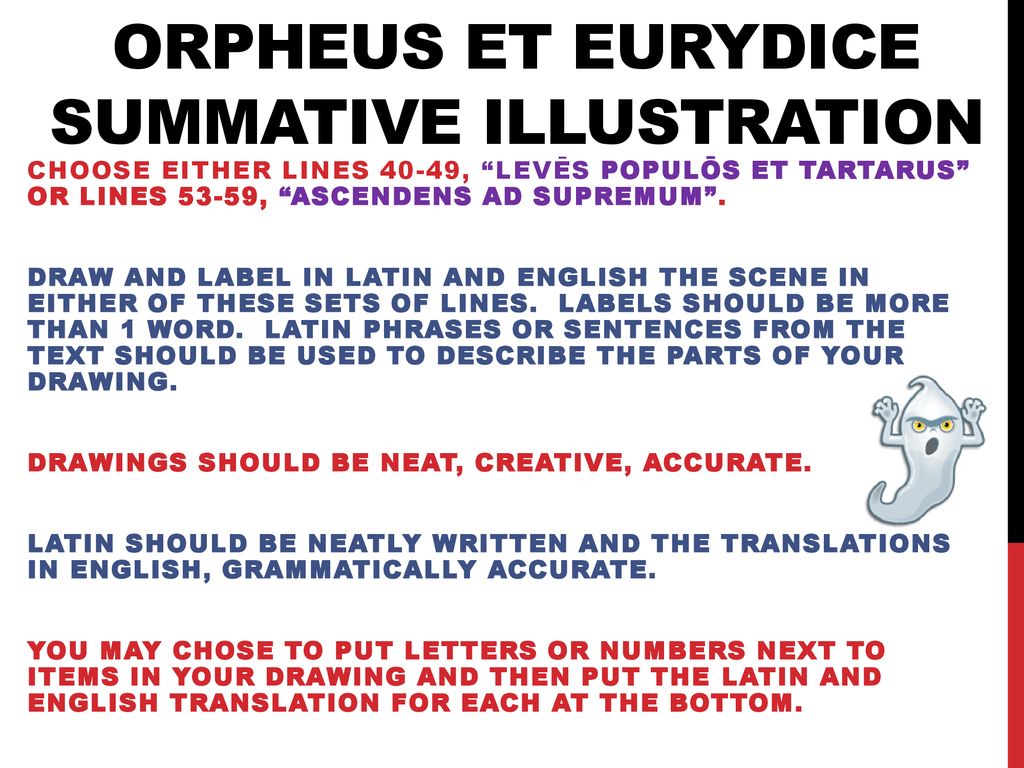 Orpheus Et Eurydice Summative Illustration Ppt Download