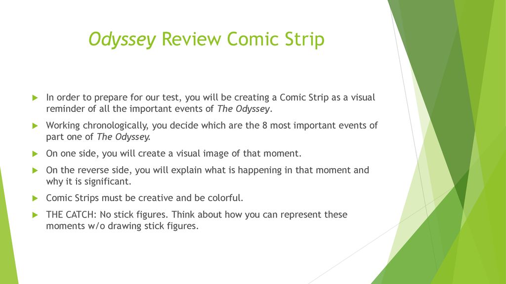 Odyssey Review Comic Strip - ppt download