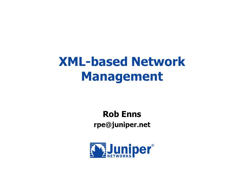 Xml based network management juniper www availity com login