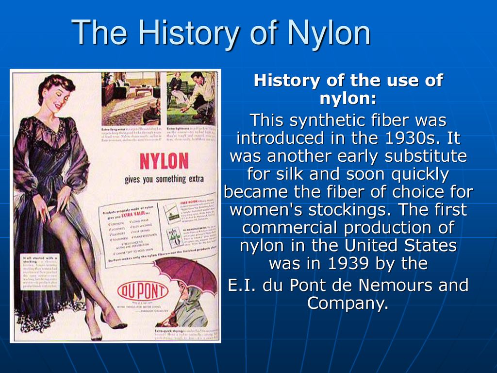 The History of Nylon History of the use of nylon: - ppt download