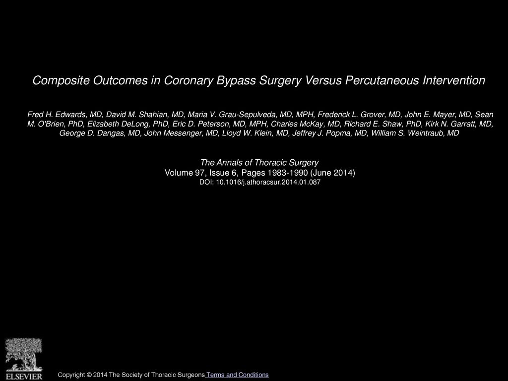 Fred H Edwards Md David M Shahian Md Maria V Ppt Download