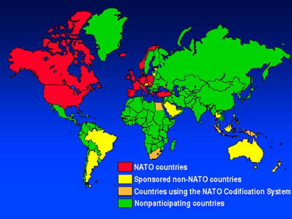 Карта мира страны нато