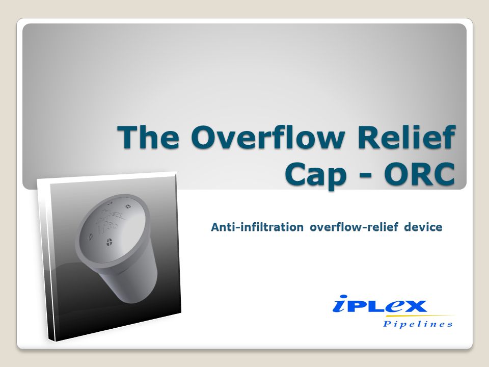 Overflow relief cap discount