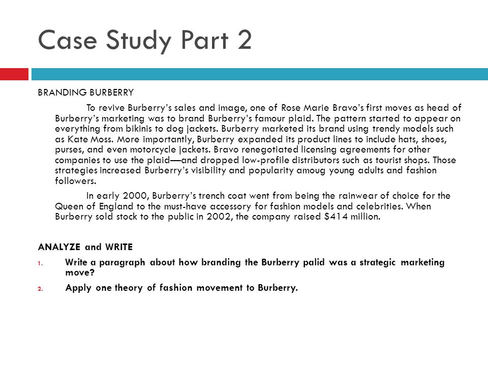 Case Study Part 2 BRANDING BURBERRY - ppt download