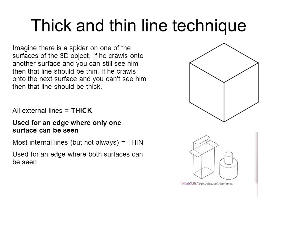 thick and thin lines