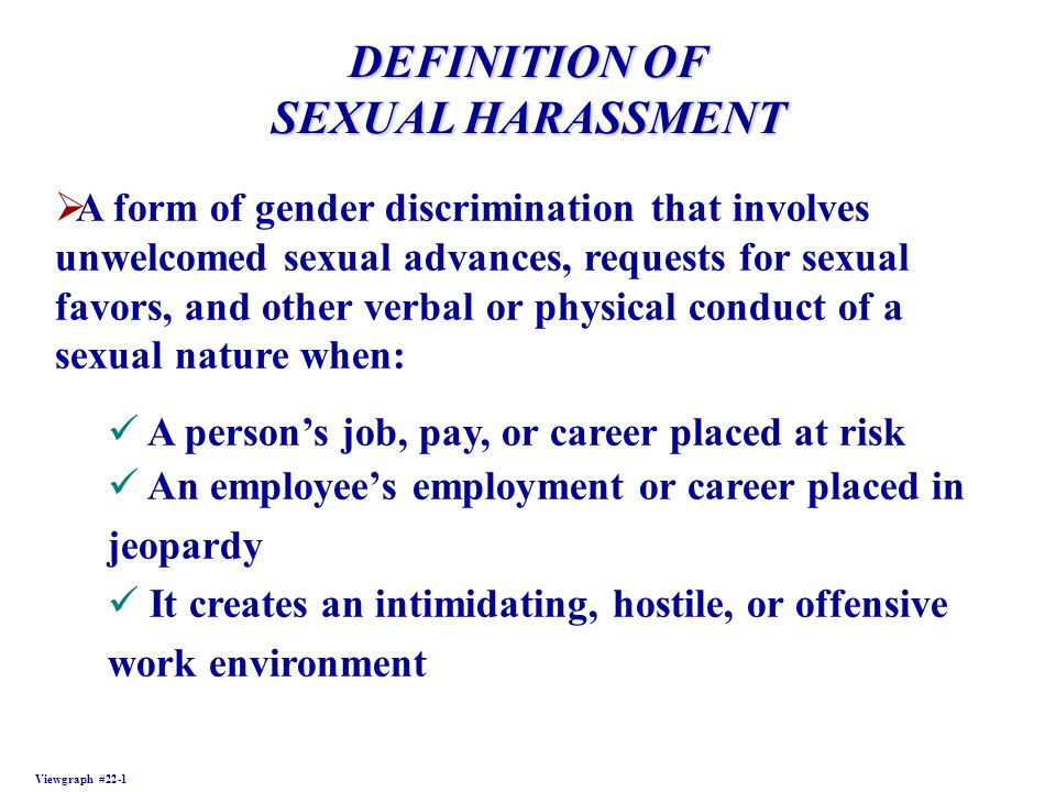 Definition sexual harassment Sexual Harassment