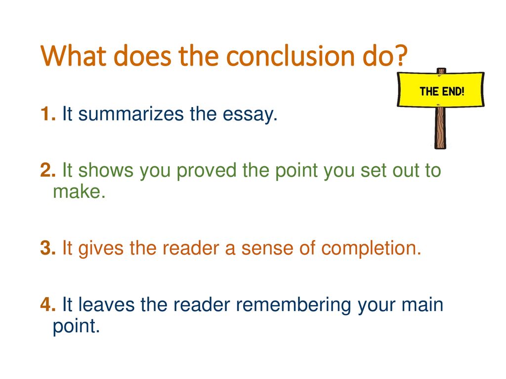 how to do the conclusion