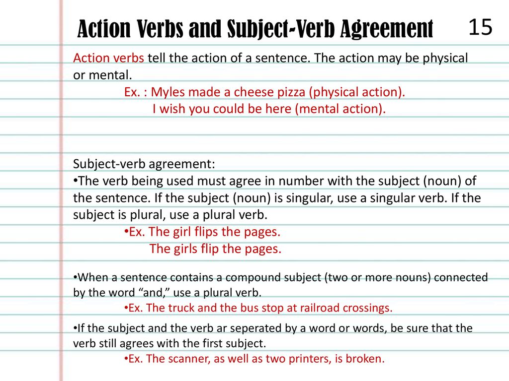 15 Action Verbs And Subject Verb Agreement Ppt Download 15 Action Verbs And Subject Verb Agreement Ppt Download