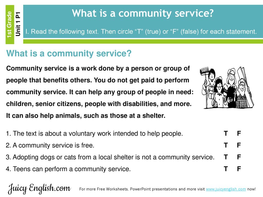 what is a community service ppt download