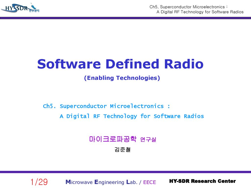 Software Defined Radio (Enabling Technologies) - ppt download