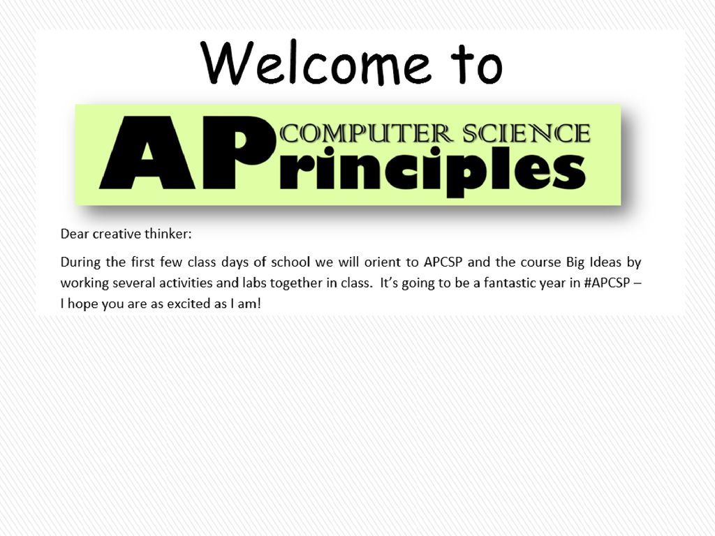 AP® Computer Science Principles - Ppt Download