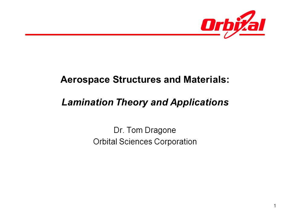 Aerospace Structures and Materials: Lamination Theory and Applications -  ppt download